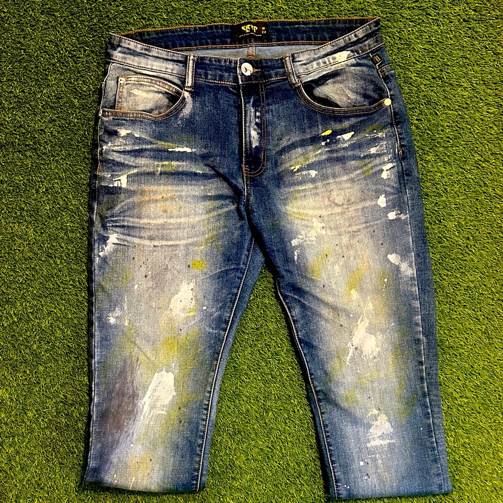 Kleep Paint Splatter Denim Jeans